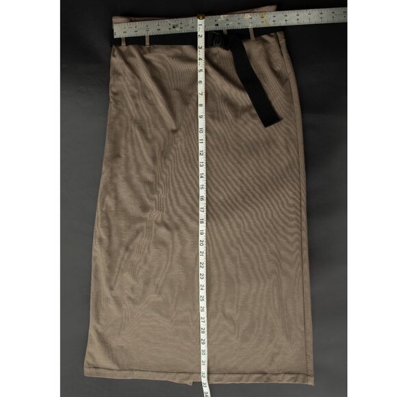 EPOQUE EVOLUTION Belted Pocket Skirt Straight Pencil Taupe M - Picture 5 of 6